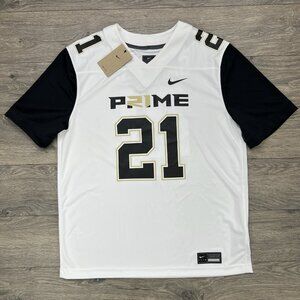 Nike Prime Sadeur Sanders Jersey Sz Large Mens White Prime 2.0 #21 Football